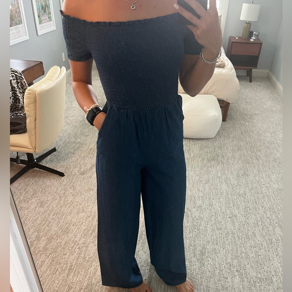 Denim Colored Jumpsuit